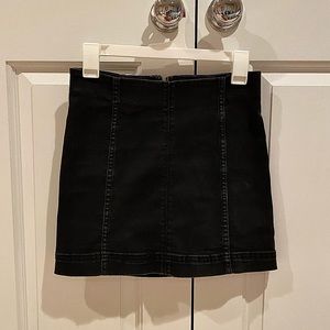 Jolt Black Denim Mini Skirt